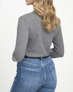 Royalfashion Sweter damski półgolf w ciemnoszarym kolorze