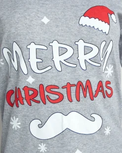 Royalfashion Szara świąteczna damska 2-częściowa piżama