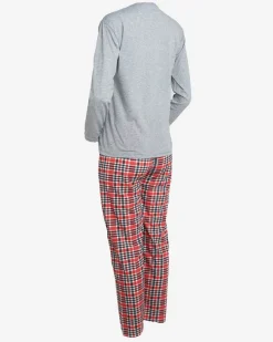 Royalfashion Szara świąteczna damska 2-częściowa piżama