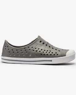 Royalfashion Szare ażurowe dziecięce gumowe trampki Jiteri