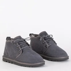 Royalfashion Szare dziecięce krótkie sznurowane śniegowce Tibilis