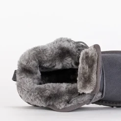 Royalfashion Szare dziecięce krótkie sznurowane śniegowce Tibilis