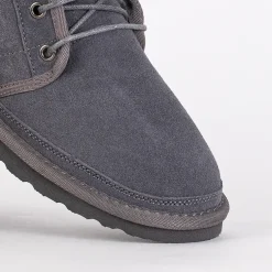 Royalfashion Szare dziecięce krótkie sznurowane śniegowce Tibilis