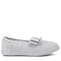 Royalfashion Szare dziewczęce tenisówki typu slip on Tabbi