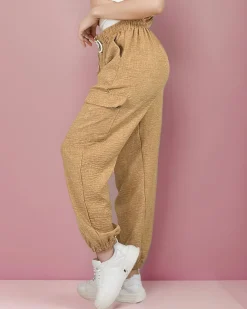 Royalfashion Szerokie spodnie damskie z kieszeniami