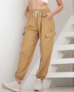 Royalfashion Szerokie spodnie damskie z kieszeniami