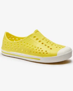 Royalfashion Żółte ażurowe dziecięce gumowe trampki Jiteri