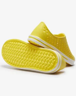 Royalfashion Żółte ażurowe dziecięce gumowe trampki Jiteri
