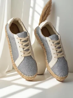 Royalfashion Trampki damskie z brokatem Sercele