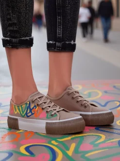 Royalfashion Trampki damskie z printem Sercess