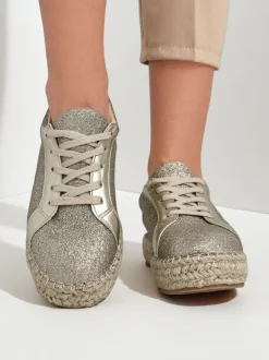 Royalfashion Trampki damskie z brokatem Sercele