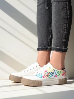 Royalfashion Trampki damskie z printem Sercess