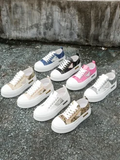 Royalfashion Trampki damskie na platformie Gold World