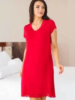 Royalfashion Wiskozowa nocna koszula damska