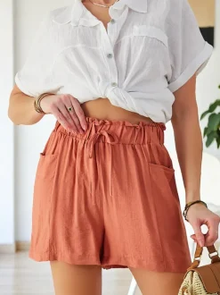 Royalfashion Wiskozowe krótkie spodenki damskie