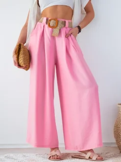 Royalfashion Wiskozowe szerokie spodnie damskie