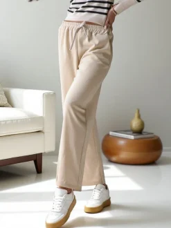 Royalfashion Wiskozowe szerokie spodnie damskie dresowe