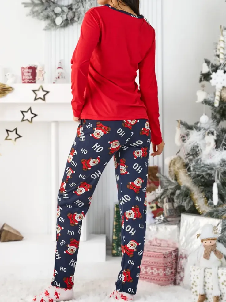 Royalfashion Świąteczna bawełniana piżama damska HO HO HO
