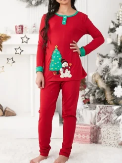 Royalfashion Świąteczna dziecięca piżama z printem