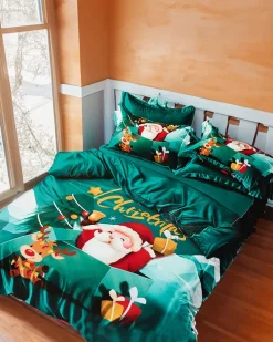 Royalfashion Świąteczna pościel 140x200 komplet 4 CZĘŚCI