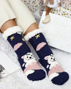 Royalfashion Świąteczne damskie zimowe skarpetki z zwężeniami