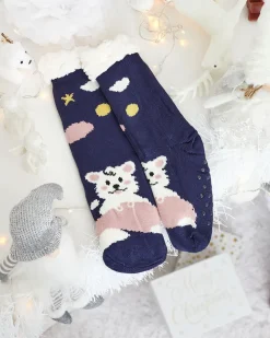 Royalfashion Świąteczne damskie zimowe skarpetki z zwężeniami