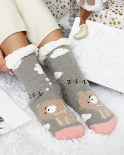 Royalfashion Świąteczne damskie zimowe skarpetki z zwężeniami