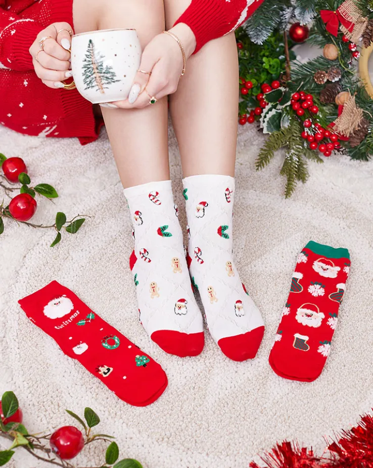 Royalfashion Świąteczne skarpetki w pudełku 3/pak