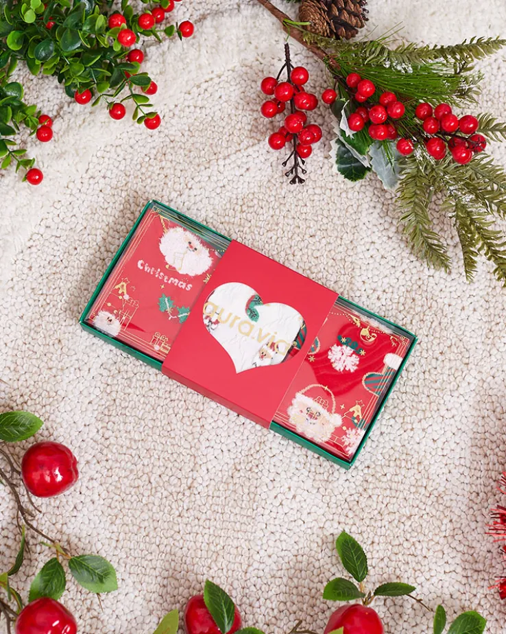 Royalfashion Świąteczne skarpetki w pudełku 3/pak