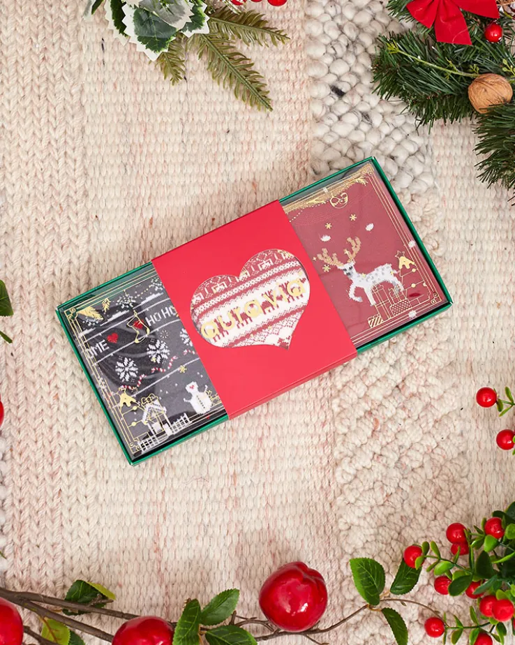 Royalfashion Świąteczne skarpetki w pudełku 3/pak