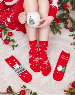 Royalfashion Świąteczne skarpetki w pudełku 3/pak