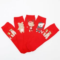 Royalfashion Świąteczne skarpetki damskie za kostkę 5/pak