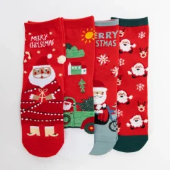 Royalfashion Świąteczne skarpetki w pudełku 4/pak
