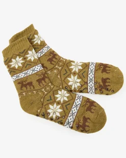 Royalfashion Świąteczne zielone męskie skarpetki ocieplane