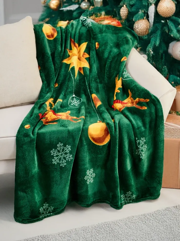 Royalfashion Świąteczny koc narzutka 200x220