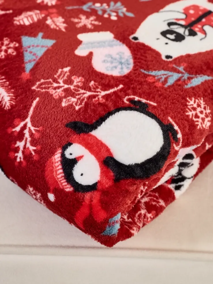 Royalfashion Świąteczny koc narzutka 200x220