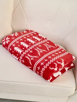 Royalfashion Świąteczny koc narzutka 200x220