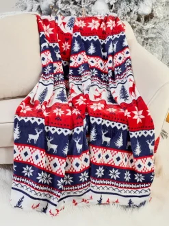 Royalfashion Świąteczny koc narzutka 200x220