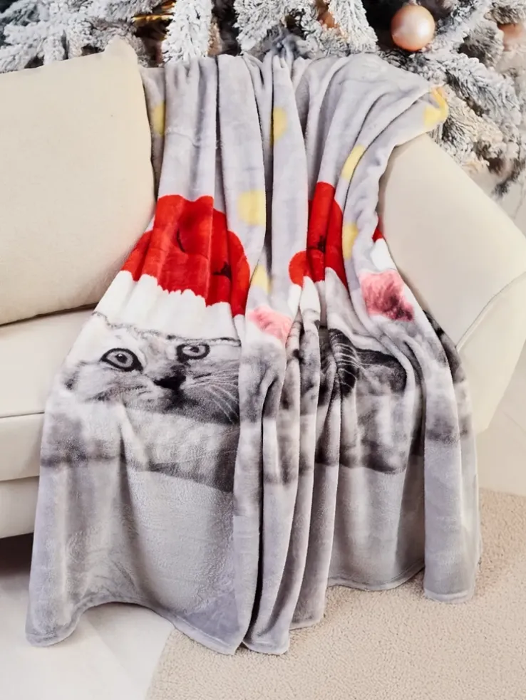 Royalfashion Świąteczny koc narzutka 200x220