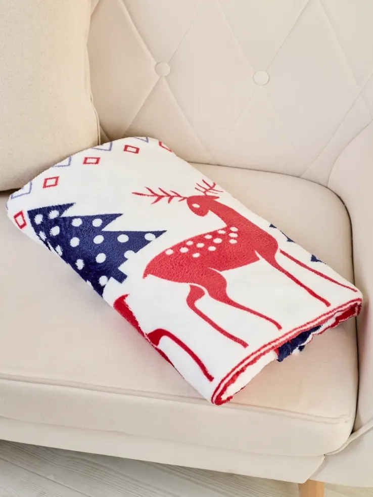 Royalfashion Świąteczny koc narzutka 200x220
