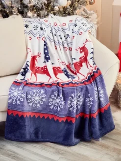 Royalfashion Świąteczny koc narzutka 200x220