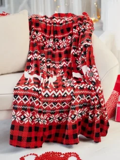 Royalfashion Świąteczny koc narzutka 200x220