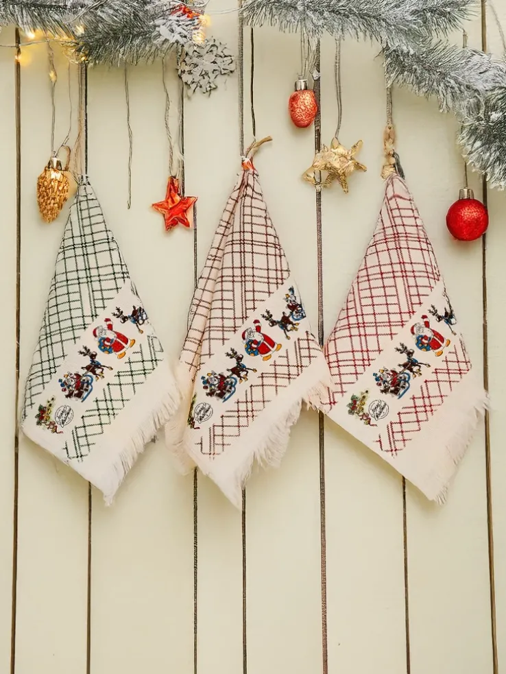 Royalfashion Świąteczny komplet 3 ściereczek kuchennych