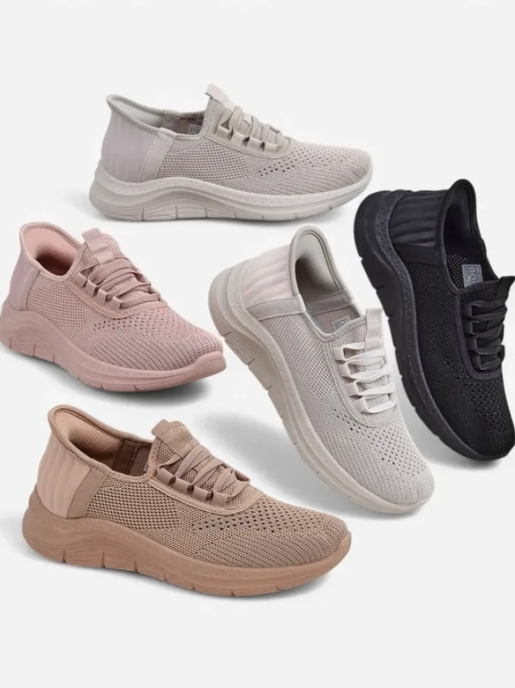 Royalfashion Wsuwane damskie materiałowe buty sportowe Arrate