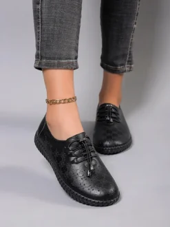 Royalfashion Wsuwane damskie ażurowe półbuty Gofles