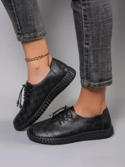 Royalfashion Wsuwane damskie ażurowe półbuty Gofles