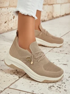 Royalfashion Wsuwane damskie materiałowe buty sportowe Teletta