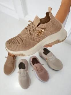 Royalfashion Wsuwane damskie materiałowe buty sportowe Teletta