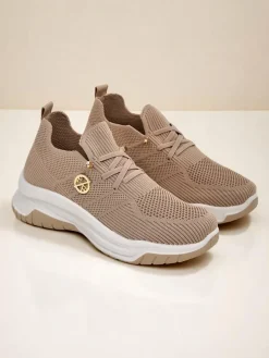 Royalfashion Wsuwane damskie materiałowe buty sportowe Teletta