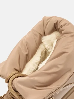 Royalfashion Wsuwane śniegowce damskie w brązowym kolorze Dabenda